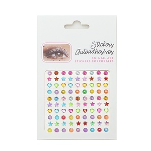 Autocollants holographiques 3D en forme <span class=keywords><strong>de</strong></span> cœur et d'étoile en strass, décalcomanie <span class=keywords><strong>de</strong></span> <span class=keywords><strong>tatouage</strong></span> sexy en cristal et diamant pour les cheveux, les yeux et le visage. - Product Image 4