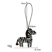 Porte-clés Sac Design Extravagant Cheval de Dessin Animé Bijoux Tendance Coréens Couleurs Claires Pendentifs Ornements Scolaires