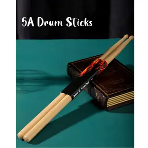 JELO KBT-DS-010 5A stik Drum jazz stik Drum profesional dewasa Merah Biru Maple Oak stik Drum kenari