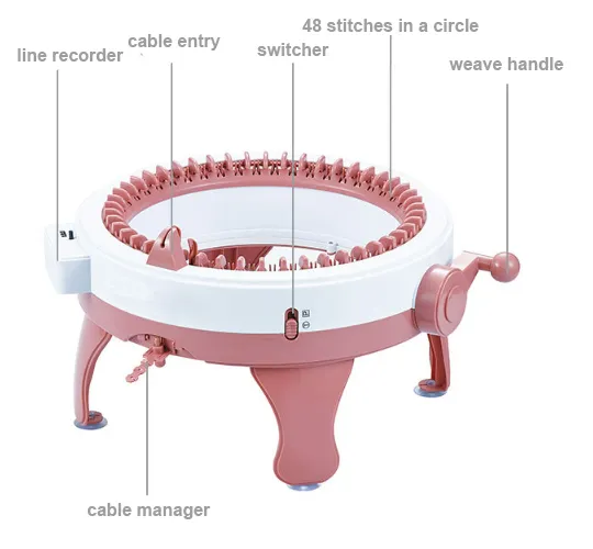 El örgü makinesi 48 İğne Diy örgü makinesi EB özelleştirilmiş çorap yapma makinesi çocuk eğitici oyuncaklar dairesel