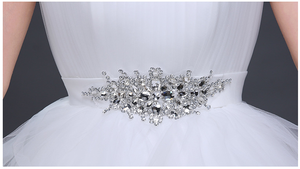 2019 nuovo stile corea Sexy anteriore corto posteriore lungo senza maniche principessa in pizzo alto basso abiti <span class=keywords><strong>da</strong></span> <span class=keywords><strong>sposa</strong></span> con coda lunga - Product Image 6