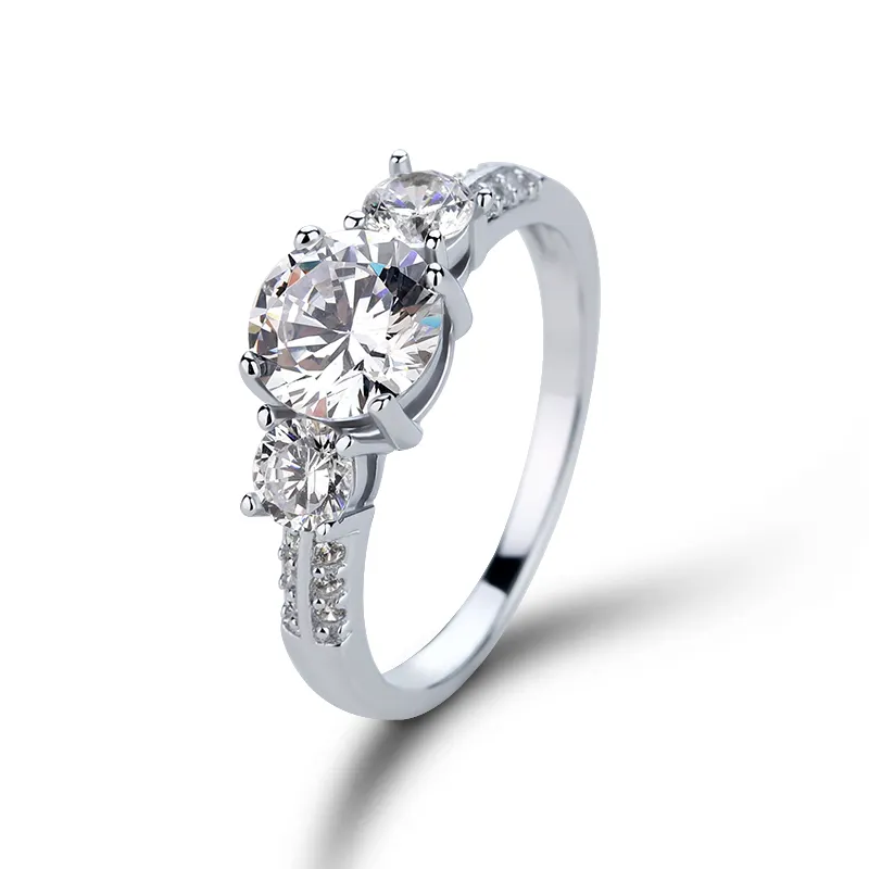 2023 New Design Eternal Love Fashion CZ White Gold Jewelry in Wedding Eternity Ring