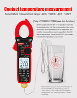 UNI-T UT205E UT206B UT207B UT208B meteran penjepit dengan Digital Analog DC 1000A 1000V profesional NCV LPF Tester 6000 Hitungan