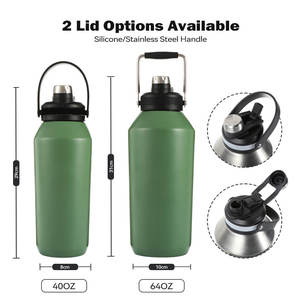 Bouteille d'eau isotherme portable en acier inoxydable à double paroi à large ouverture pour les voyages en extérieur, isolation thermique 12-24 heures - Product Image 5