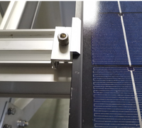 Collier de fixation en alliage d'aluminium anodisé pour l'installation de rails solaires montés sur toiture