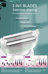 Rasoio Elettrico Senza Fili per Donne, Ricaricabile, Indolore, Trimmer per Zona Bikini, Depilatore Impermeabile per Viso/Ascelle - Product Image 6