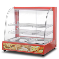 BAOKANG BW-2P Vitrine Chauffe-Plats Électrique Professionnelle pour Boulangeries, Restaurants et Hôtels, Fabriquée à partir de Matériaux à base de Maïs