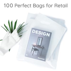 Bolsas de Plástico Transparente para Compras de 12x15 Pulgadas con Asas, 2 Milésimas de Grosor, para Regalos y Uso Comercial - Product Image 2