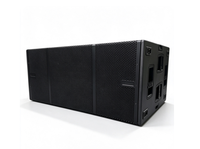 PA B218 Subwoofer Profesional Dual 18" 1600W/3200W Daya Puncak 30Hz-200Hz Kabinet Speaker Hitam