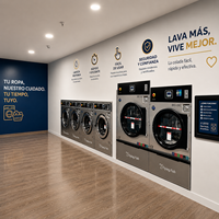 Self Service Laundry Laundromat Equipment Coin Operated Card Operated QR Code Washer Dryer Commercial Laundry Equipment