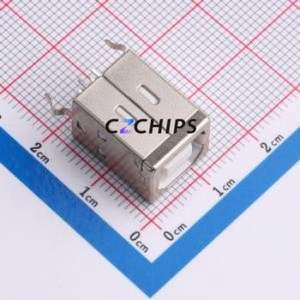 BF 180° USB Connector Through hole Component (THT) Connector Type-B USB 2.0 Female Through Hole - Product Image 1