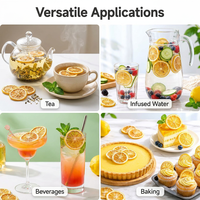 Tranches de citron séchées ISO HACCP 100% citron, ingrédient de fruit déshydraté, emballage personnalisé disponible pour les acheteurs mondiaux, exportation