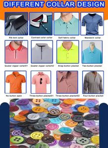 Venta al por mayor de alta calidad nueva moda de los hombres camisetas de verano de algodón de color sólido Polo Casual diseñador de moda camisetas - Product Image 5