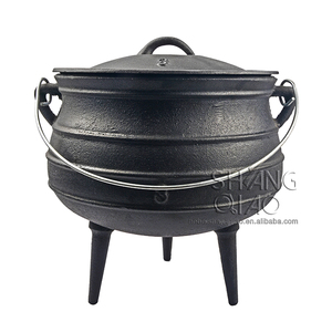 Sudáfrica 3 pierna pote <span class=keywords><strong>de</strong></span> <span class=keywords><strong>hierro</strong></span> <span class=keywords><strong>fundido</strong></span> Potjie olla con tres piernas <span class=keywords><strong>caldero</strong></span> - Product Image 4