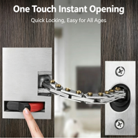 Chaîne de sécurité encastrée invisible en alliage de zinc pour porte, anti-coup de pied, anti-effraction, pour hôtel