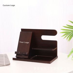 Exclusivo Soporte de Madera para Reloj con Soporte para Teléfono Celular y Regalo Empresarial Personalizado - Product Image 6