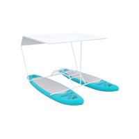 Bateau gonflable pour 2 personnes avec moteur électrique, couleur personnalisée, catamaran gonflable pour la pêche en lac et les loisirs