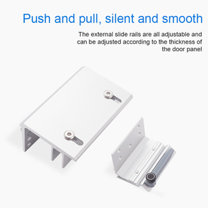 Roues Chambre à coucher Conception de roulement à billes Système de rouleau supérieur réglable avec amortisseur de porte coulissante Mécanisme de fermeture en douceur pour garde-robe - Product Image 3