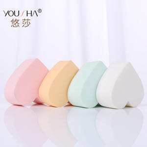 Éponge de maquillage en forme de cœur Yousha, lot de 4, grande éponge en polyuréthane hydrophile pour utilisation sèche et humide - Product Image 3