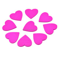 100 pièces découpées au laser en bois Scrapbook décorations de fête rouge amour coeur forme décor en bois Mini artisanat pour la décoration de mariage