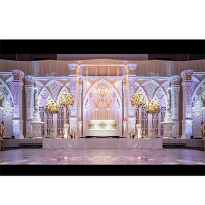 Escenario de Recepción de Bodas de Diseño Moderno Estilo Americano, Escenario de Recepción de Bodas de Tendencia en el Reino Unido, Escenario de Fibra para Bodas Asiáticas en EE. UU. - Product Image 1