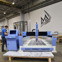Haute précision pierre travail marbre granit 3D graveur Cutter 5.5/7.5Kw refroidi à l'eau broche AR1325 1530 CNC routeur Machine