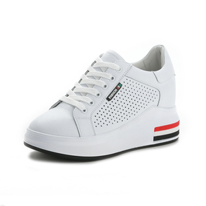 lujo para las mujeres italiano zapatos de tacón alto calidad genuino moda mujer Zapatillas de deporte de cuero - Product Image 1