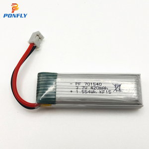 Ponfly 420มิลลิแอมป์ต่อชั่วโมง3.7โวลต์แบตเตอรี่ลิเธียมไอออนชาร์จได้ขนาดเล็ก701540แบตเตอรี่ Lipo ขนาด3.7โวลต์420มิลลิแอมป์ต่อชั่วโมงสำหรับนาฬิกาอัจฉริยะ - Product Image 1