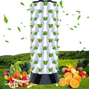 Vertical Cultivation Indoors Hydroponic System Agriculture Tower Planter - Auto Nutrient Irrigation & Optional LED <b>Lights</b> - Product Image 3