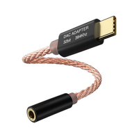 Adaptador de Audio de Alta Resolución ALC5686 DAC Chip USB-C a Jack de 3.5mm, 32bit/384kHz, Cable de Cobre Trenzado, Logotipo Personalizado, OEM, Nuevo