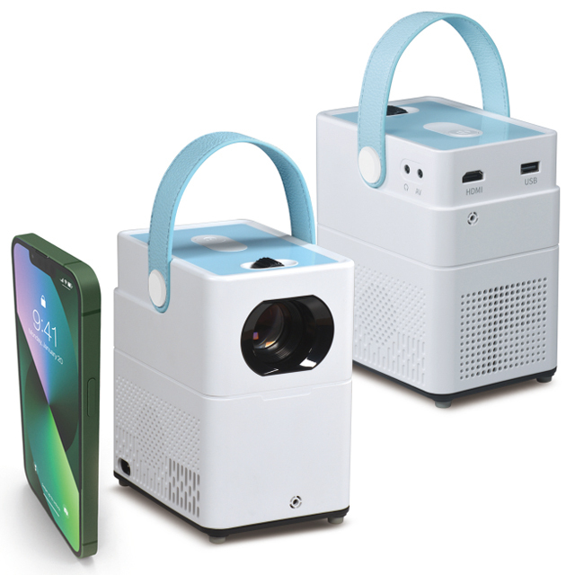 Best Selling 720p/1080p Supported Portable Mini Projector Built-in Speakers Android 9 OS LED Light 200 Lumens 1-Year Warranty