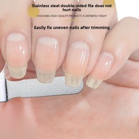 Coffret Cadeau de Manucure en Acier Inoxydable avec Coupe-Ongles, 4 Embouts en Silicone, Miroir Poli, Ciseaux Droits et Angulaires