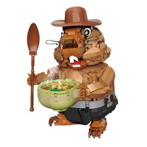 สินค้าใหม่ ตุ๊กตามาร์มอตสุดน่ารัก ของเล่นเด็ก ชุดประกอบแบบจำลอง หมวก ทัพพี ถ้วย บล็อกตัวต่อ ของเล่นเด็ก รับผลิตแบบ OEM ขายส่ง - Product Image 4