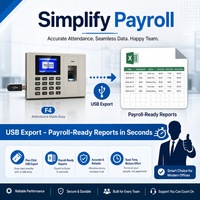 Máquina de Control de Asistencia con Huella Dactilar y Contraseña, Descarga de Reportes por USB, Pantalla LCD de 2.4 Pulgadas para Registro de Empleados de Oficina