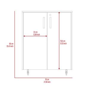 Armoire de rangement DB à double porte finition wengue noire avec roulettes pour étagères de garage - Product Image 4
