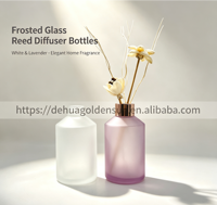 Bouteille diffuseur en verre rond à fond bas, flacon vide en verre blanc de haute qualité pour diffuseur de parfum d'intérieur