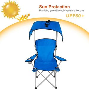 <span class=keywords><strong>Chaise</strong></span> de camping pliable portable moderne en métal pour l'extérieur, la plage, le parc, <span class=keywords><strong>avec</strong></span> <span class=keywords><strong>auvent</strong></span> et parasol, vente en gros d'usine - Product Image 5