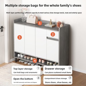 <span class=keywords><strong>Zapatero</strong></span> de madera moderno para la entrada del Hogar, almacenamiento económico para balcón interior, nuevo artículo de gran venta para sala de estar pequeña - Product Image 2