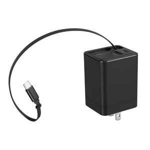 <span class=keywords><strong>Chargeur</strong></span> à câble rétractable PD65W 2C1A, <span class=keywords><strong>chargeur</strong></span> rapide <span class=keywords><strong>avec</strong></span> câble permettant de <span class=keywords><strong>charger</strong></span> simultanément les téléphones mobiles, les ordinateurs et les tablettes - Product Image 3