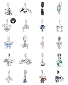 Pulsera Infantil DIY Pan Family Golden Rose Gold Life Tree con Cuentas de Plata y Zirconia en Forma de Corazón y Accesorios Chapados en Oro Rosa - Product Image 2