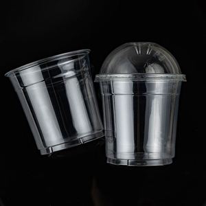 Gobelets jetables en PET de 98 mm avec couvercles, impression de logo personnalisé, pour boissons froides, thé à bulles et café, 16 oz, transparents, vente en gros - Product Image 6