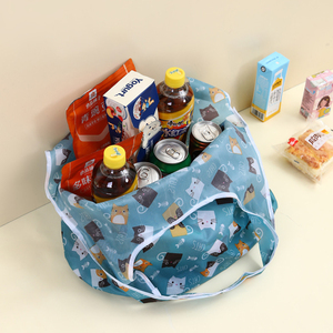 Túi tote gấp gọn bằng polyester nhẹ, có thể giặt, thân thiện với môi trường, có thể tái sử dụng, có thể mở rộng, dùng để mua sắm, khuyến mãi tùy chỉnh - Product Image 2