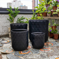 Pot Bunga Serat Tanah Liat Multi-warna Terlaris untuk Taman Luar Ruangan dengan Lubang Drainase, Ramah Lingkungan, Biodegradable, dan Lapisan Kilap