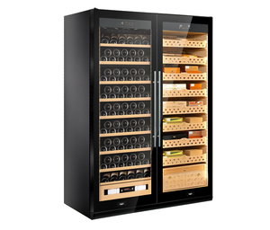 Cabinet per mietitrebbia in legno con clima controllato a doppia porta Premium - Product Image 6