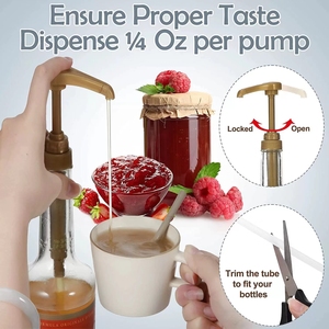 Popular 31/410 Syrup <b>Pump</b> up Down Lock Black Condiment <b>Pump</b> <b>Dispenser</b> Flavoring Syrup <b>Pump</b> for Syrup <b>Bottles</b> - Product Image 4