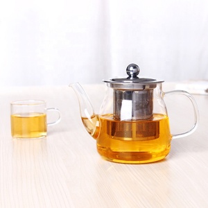 <span class=keywords><strong>Teiera</strong></span> di vetro resistente al calore su misura con infusore in acciaio inossidabile bollitore di vetro sicuro - Product Image 5