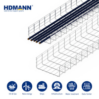 Hdmann CE NEMA Certified Electro Galvanized Wire Mesh Cable Tray for Petrochemical Refinery Process Area Routing