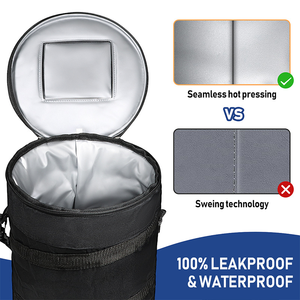 Sac isotherme élégant et décontracté multifonction en tissu Oxford, pliable et durable, 8L, pour boissons de golf, avec design unisexe et sangle détachable - Product Image 5