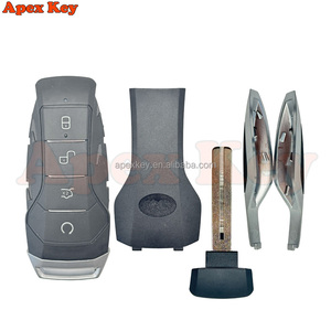 Coque de clé de remplacement ABS de haute qualité pour BYD SONG PRO TANG EV ATTO3 EV MAX PLUS 4 boutons Noir Boîtier de voiture avec autocollant - Product Image 3
