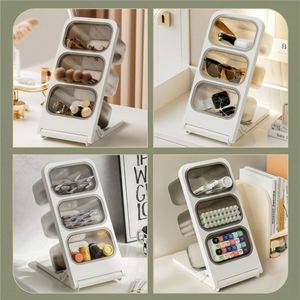 Plastic Desktop Storage Box YH Brand School Season Student Desk Inclined <b>Pen</b> Compartment Three-Layer Modern Simplicity - Product Image 5